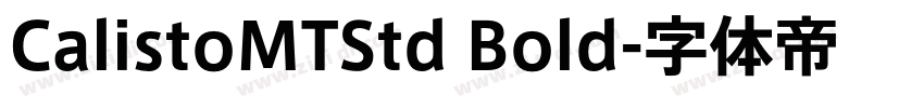 CalistoMTStd Bold字体转换